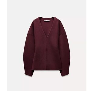 Zara Basic Knit Fitted Cardigan Size XS